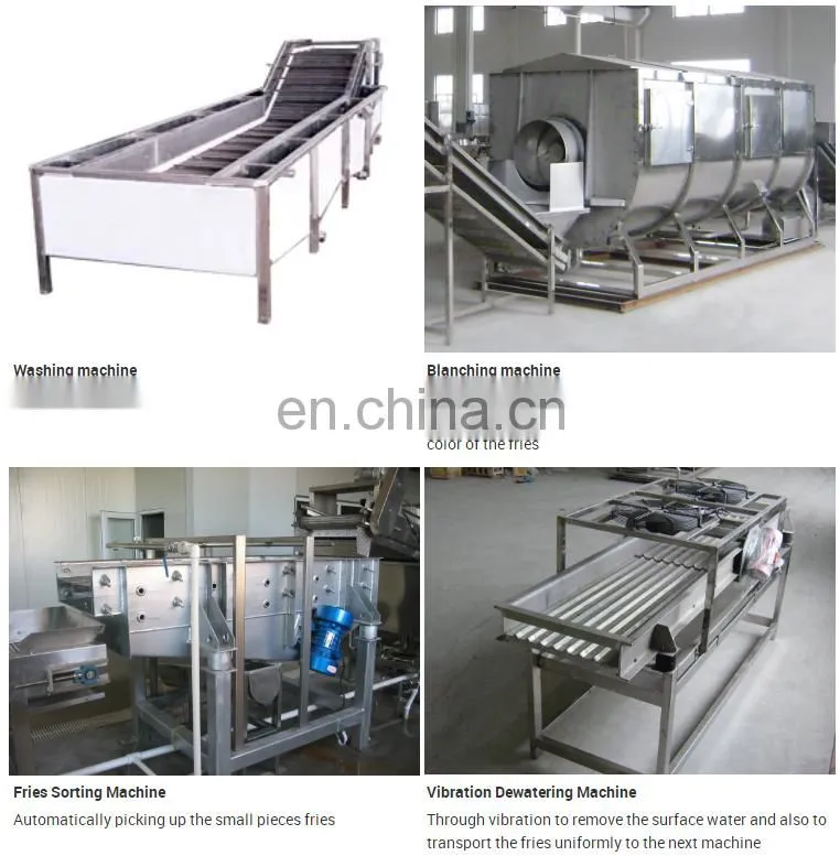 Excellent quality full automatic potato chips production line/fresh potato chips making machine/frozen french fries