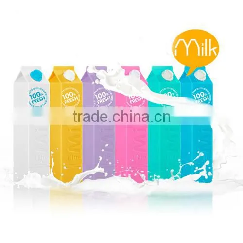 Custom milk portable mobile power bank 2600mAh external backup