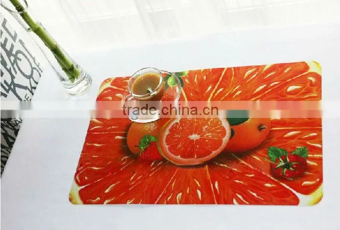 2013 hot selling gorgeous peach blossom dining table placemat for home