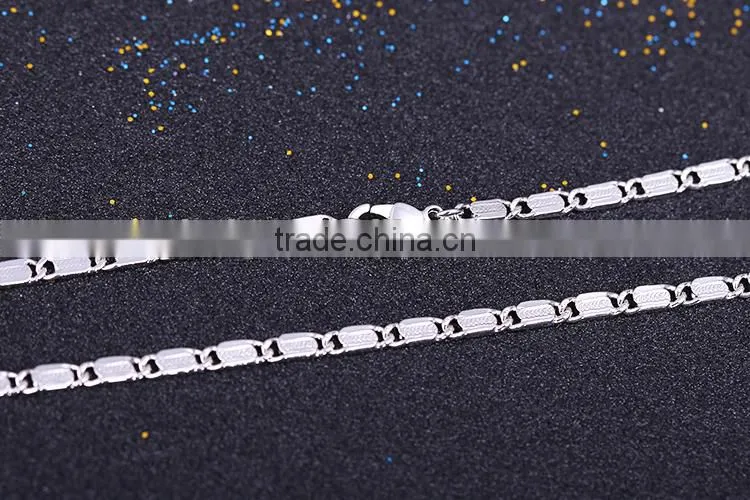 Hot Sales Wholesale Fashion Rhodium Plated Chain Of Beautifu Necklace Jewelry