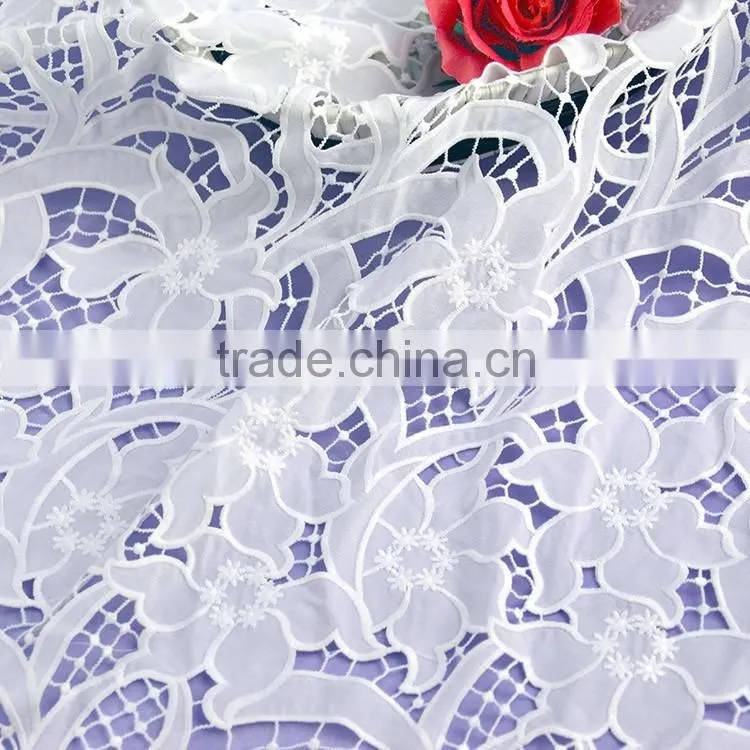 2016 textile latest design flower pattern sweet girl style embroidery lace fabric for apparel