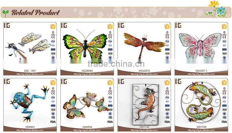 High quality new product metal wall decoration butterflies