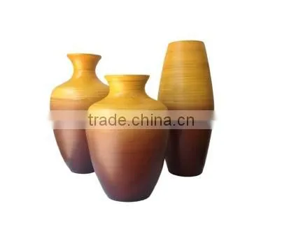 modern design for lacquer bamboo painting vase