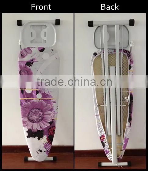 High quality Oval shape Steel tube stand Adjustable Folding Mesh top Ironing board