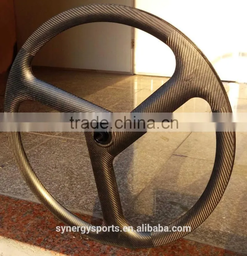 2016 hot sale and high quality 40mm high, full carbon 3 spoke wheel, both track and road W3