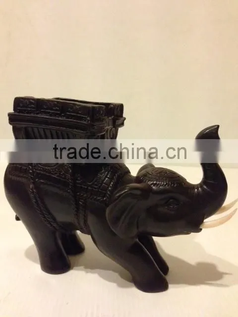 Thai elephant resin with light holder and tusk
