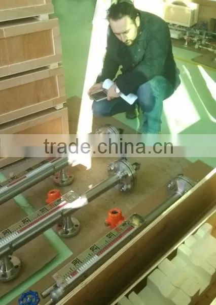 hot sale corrosion resistant chemical plant PTFE magnetic level indicator