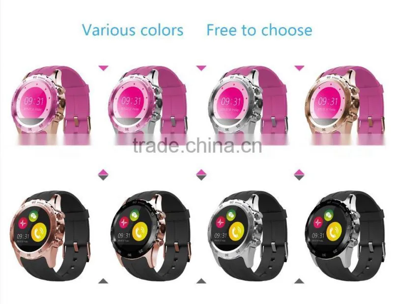 hot selling KW08 long time standby wireless magnet absorb and cable wired charge smart watch with CE