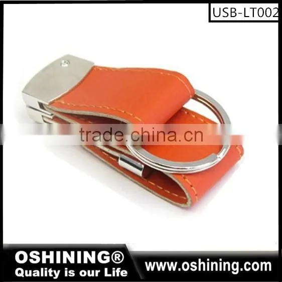 Promotional high quality leather usb for gift