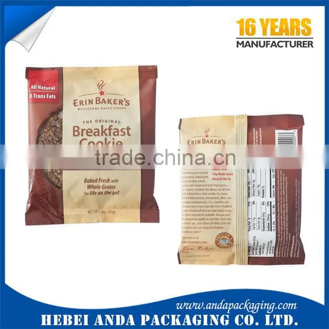 Colorful candy wrapper snack food packaging plastic roll film /snack biscuit laminated packing printing