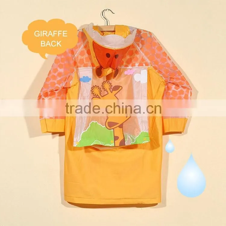 Manufacturers selling cartoon children raincoat with a thick poncho bag
