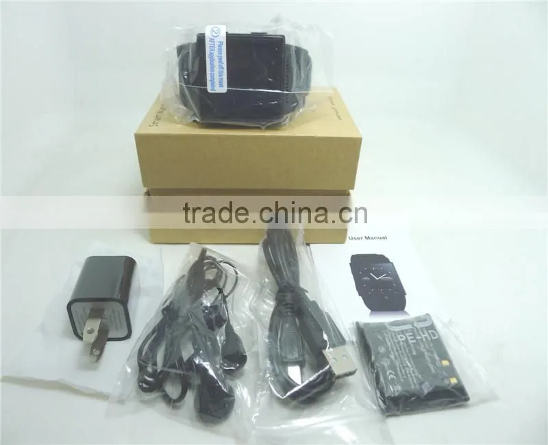 MTK6572 dual core android 4.4 3G WiFi sim card smart watch phone with GPS FM radio MP3 MP4