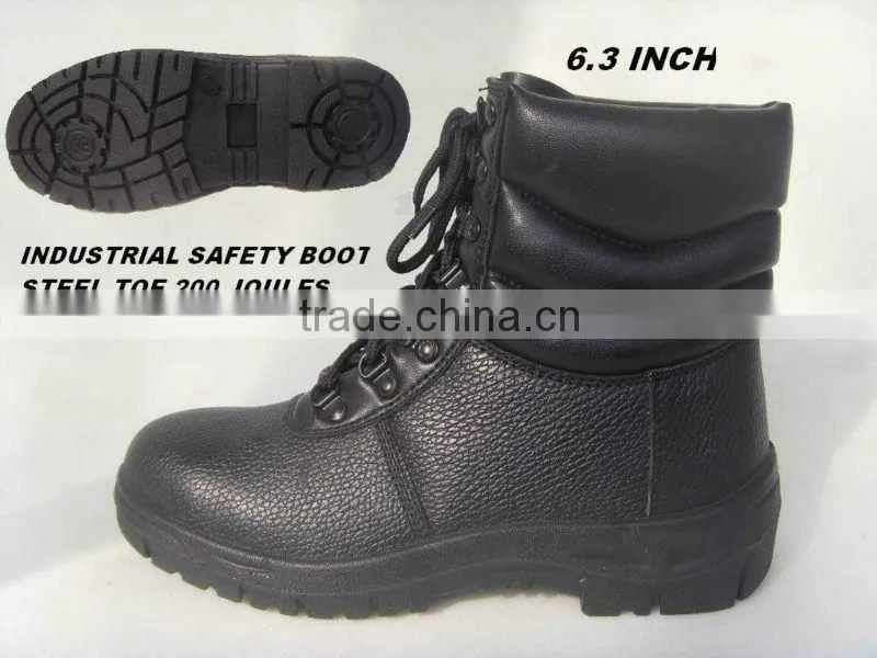 genuine leather pu injection steel toe safety shoes