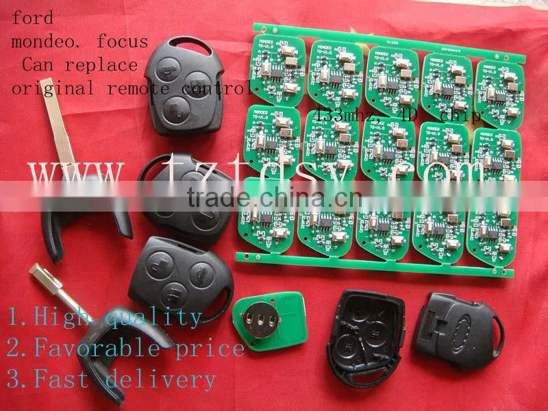 Tongda 3 B remote key , Remote key 3 button 433mhz with 4D glass transponder for focus Remote
