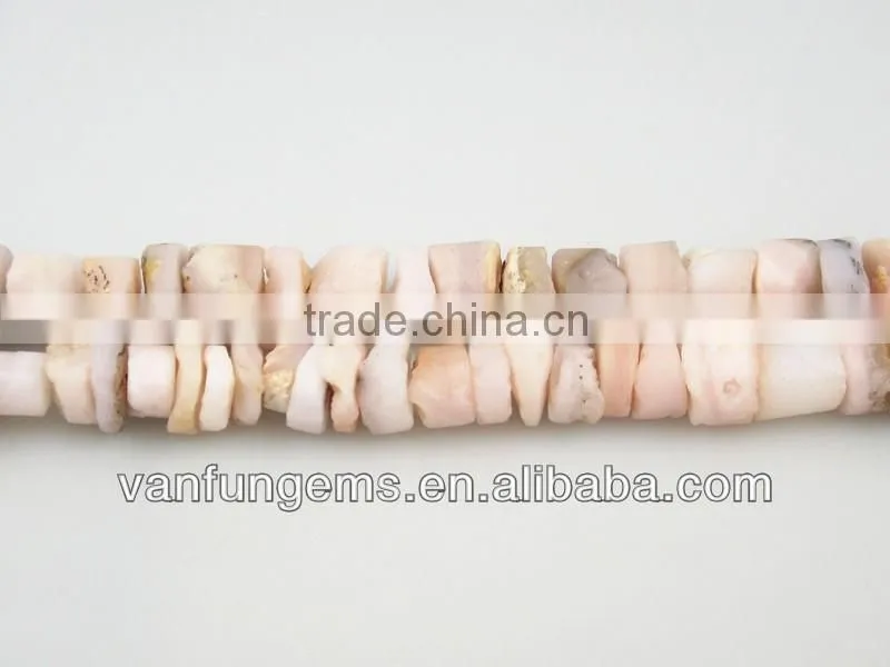 Natural pink opal rough coin