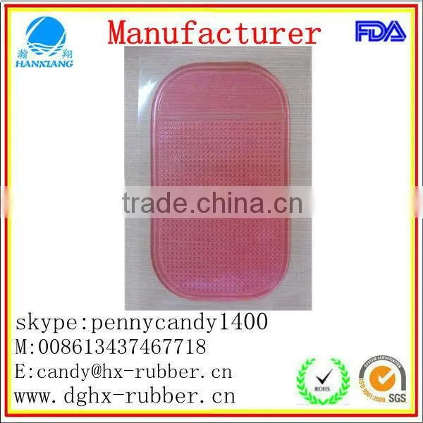 China custom made,Sticky Pad/Anti-slip Mat/Mobile phone non-slip mat rectangle design in dongguan
