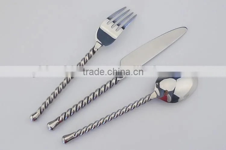 24pcs Handmade Twist handle Cutlery Set 9006
