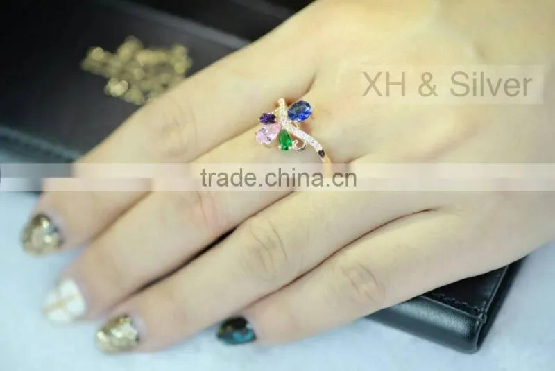 Factory direct wholesale price silver rose plated smart ring jewelry