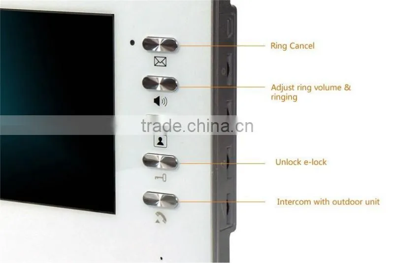 700TVL color in day and B/W in night hands-free LCD recording screen home video door phone doorbell CMOS camera