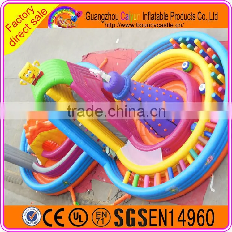 Funny game inflatable assualt obstacle course outdoor sports