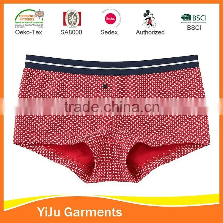 women comfortable cotton elastane decoration open fly shorty