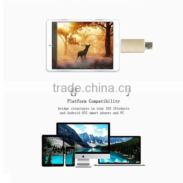 OTG smart usb sd Card Reader 2 in 1 for IOS & Android & PC