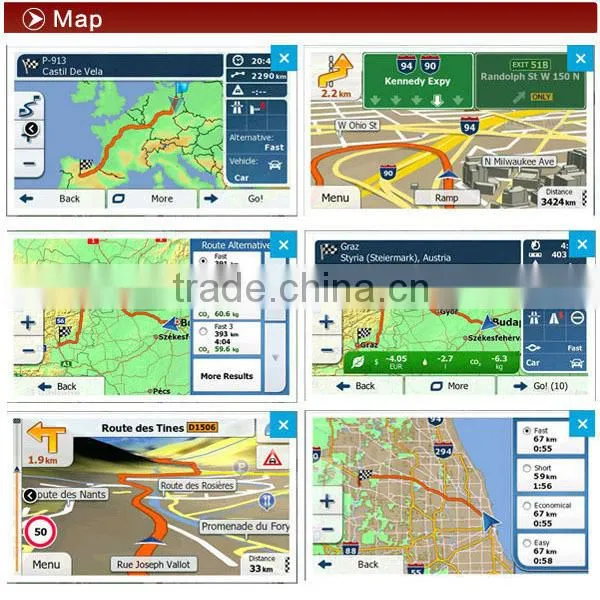 7 inch dual camera dvr android gps navigation