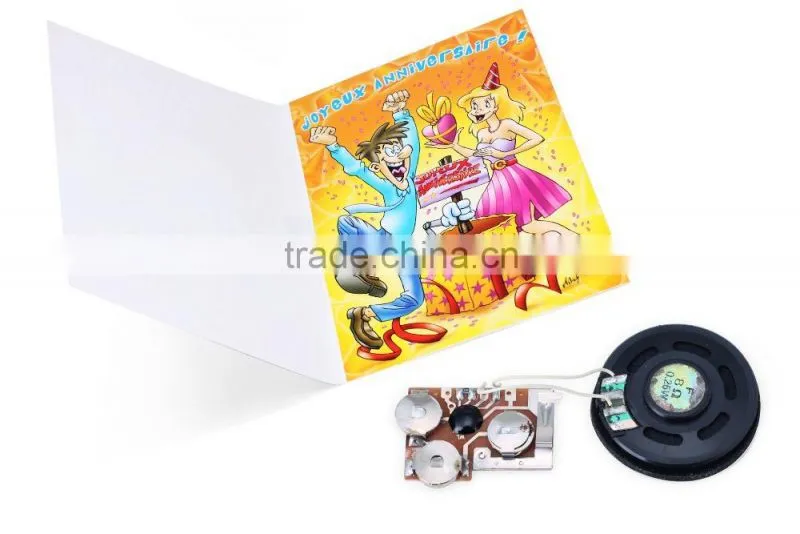 greeting card with sound chip for promotion