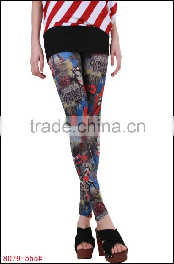 USA Trendy Square Rhombus Tartan Digital Print Leggings