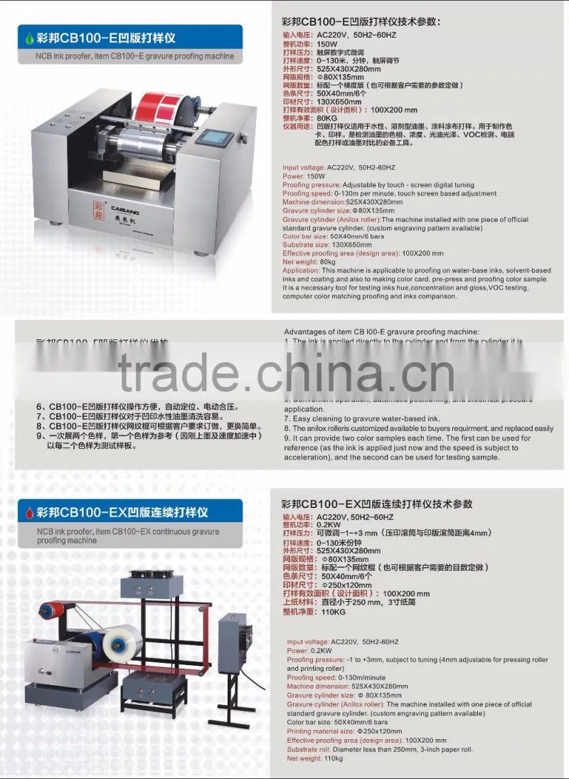 all solutions for spot color matching, gravure inks matching proofer