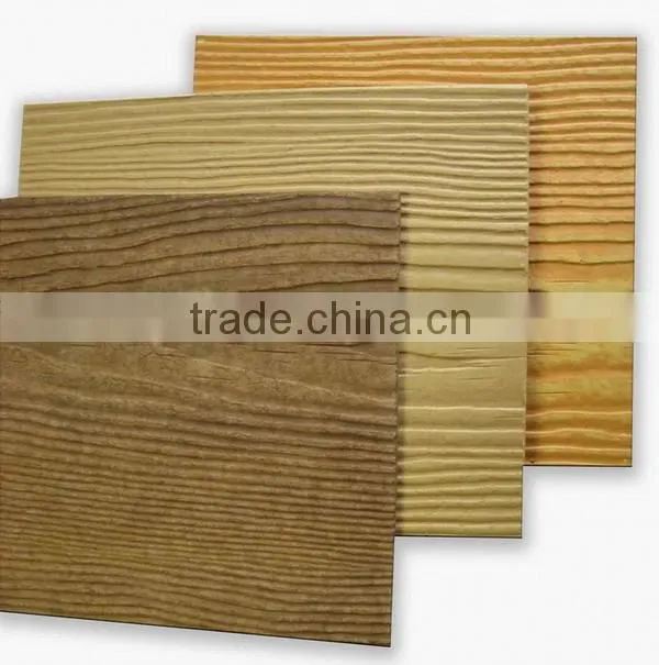 Water Proof Painted And Firproofwooden Grain Fiber Cement Board For Exterior Wall