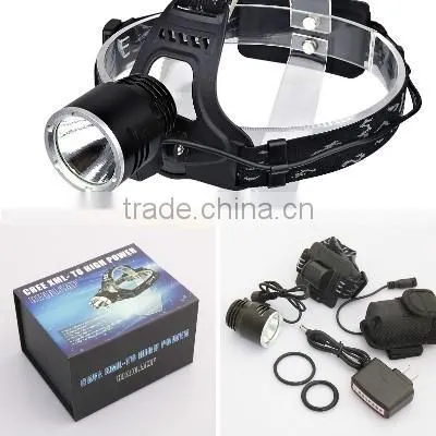 aluminum xml t6 led rechargeable headlight LED headlamp