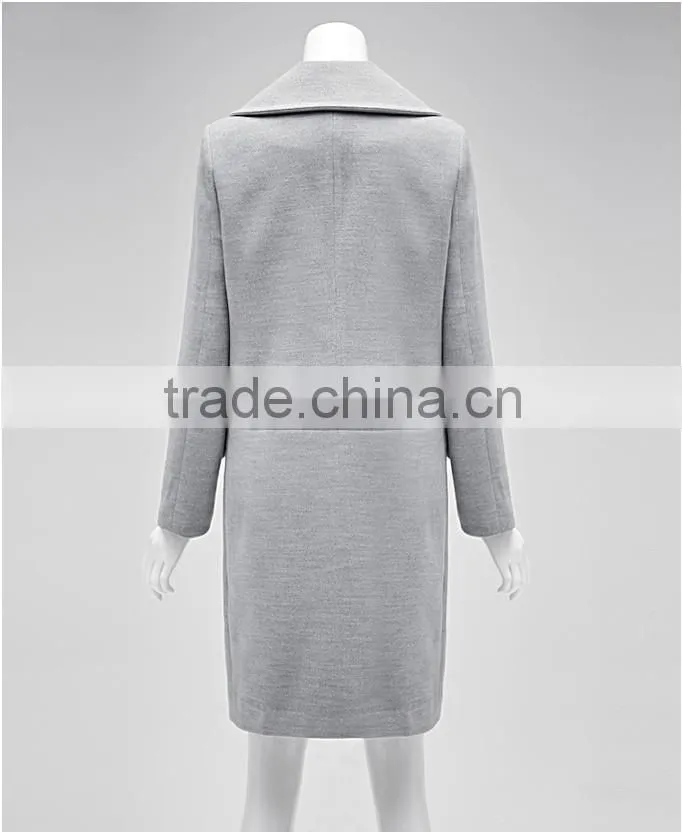 popular long dress woolen cloth coat