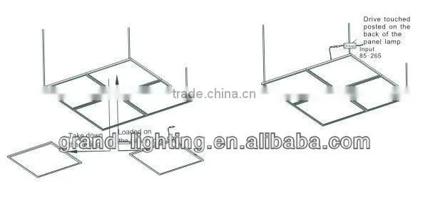 New design ultra thin led light panel with great price PN0606BPW