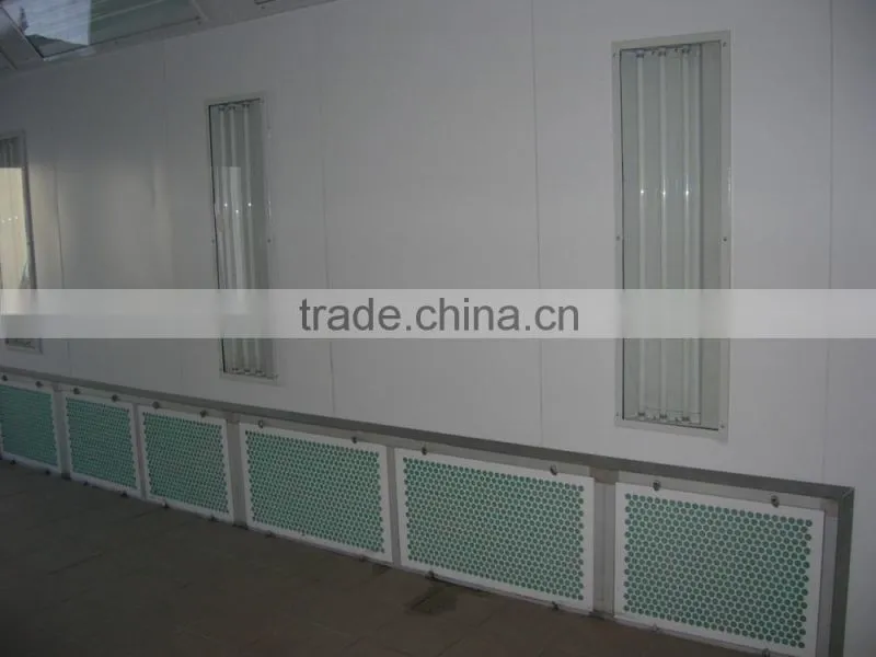 Semi-down draft spray booth, Side down draft spray booth