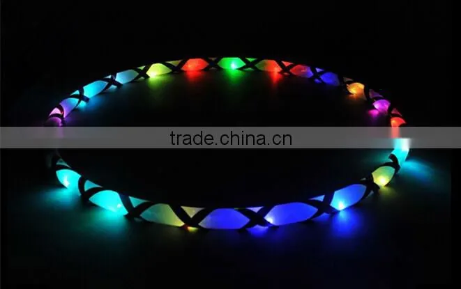 LED colorful glow slimming hula hoop with 8 lights