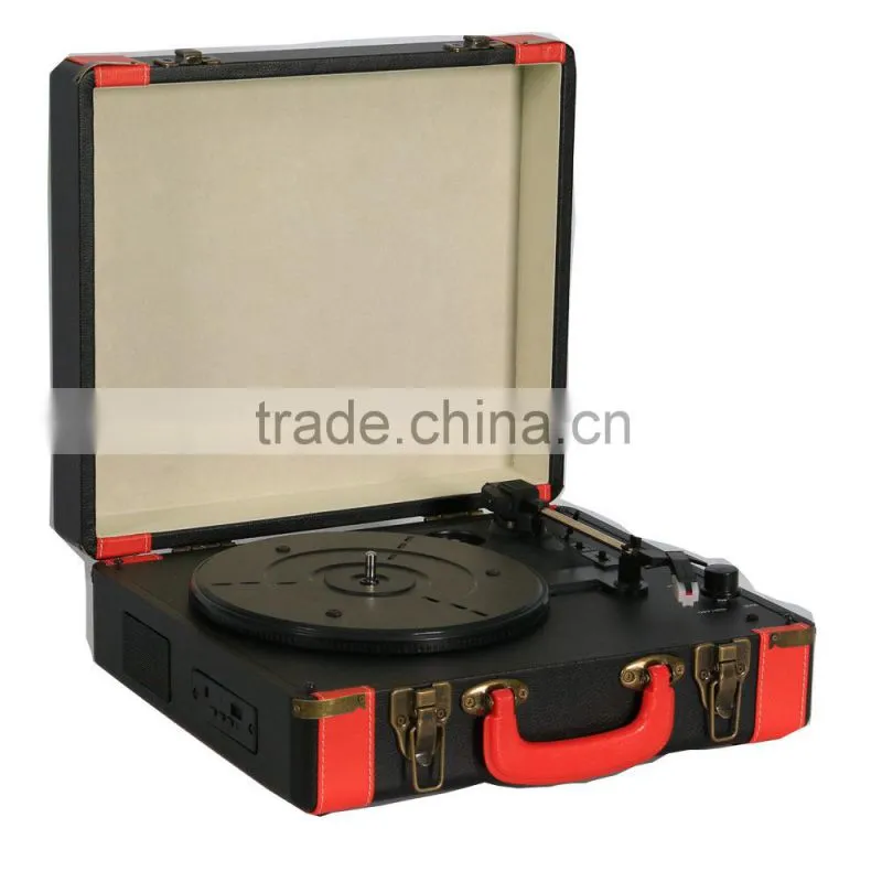 portable record player , Audio turntable vinyl player , bluetooth suitcase turntable