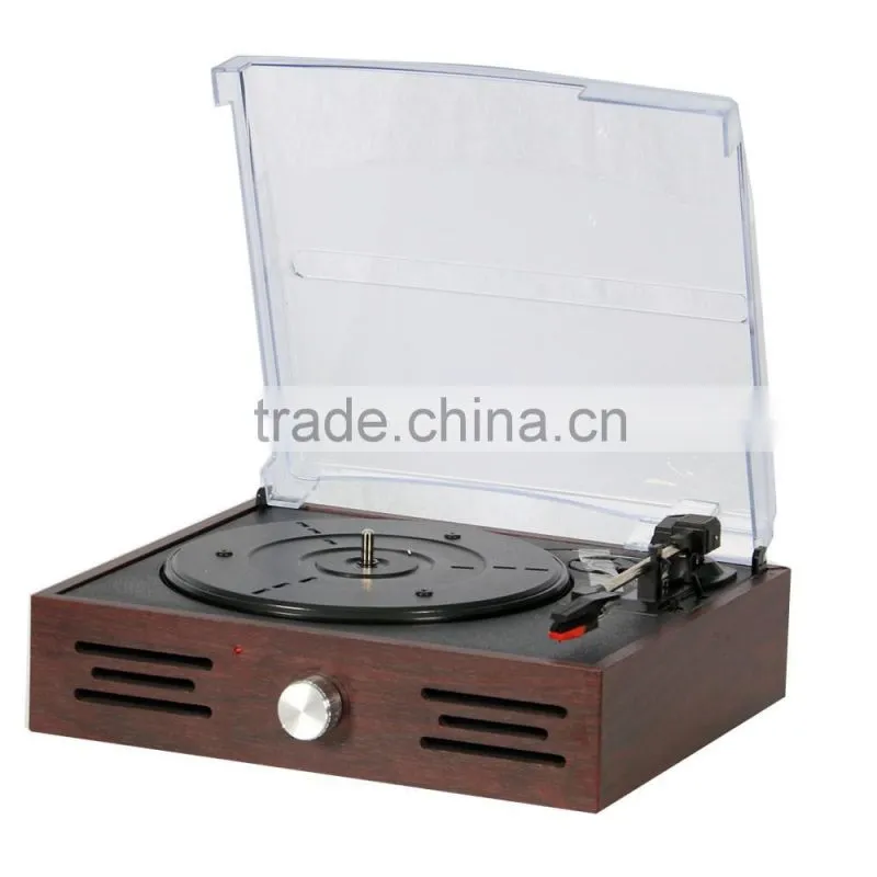 2015 Vintage wooden Vinyl Record Player Turntable, Vinyl-To-MP3 Record