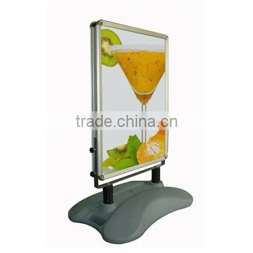 aluminum outdoor poster stand with water tank