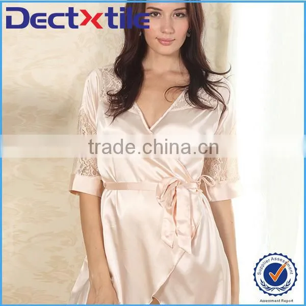 Plain printing satin fabric with high quality for clothing
