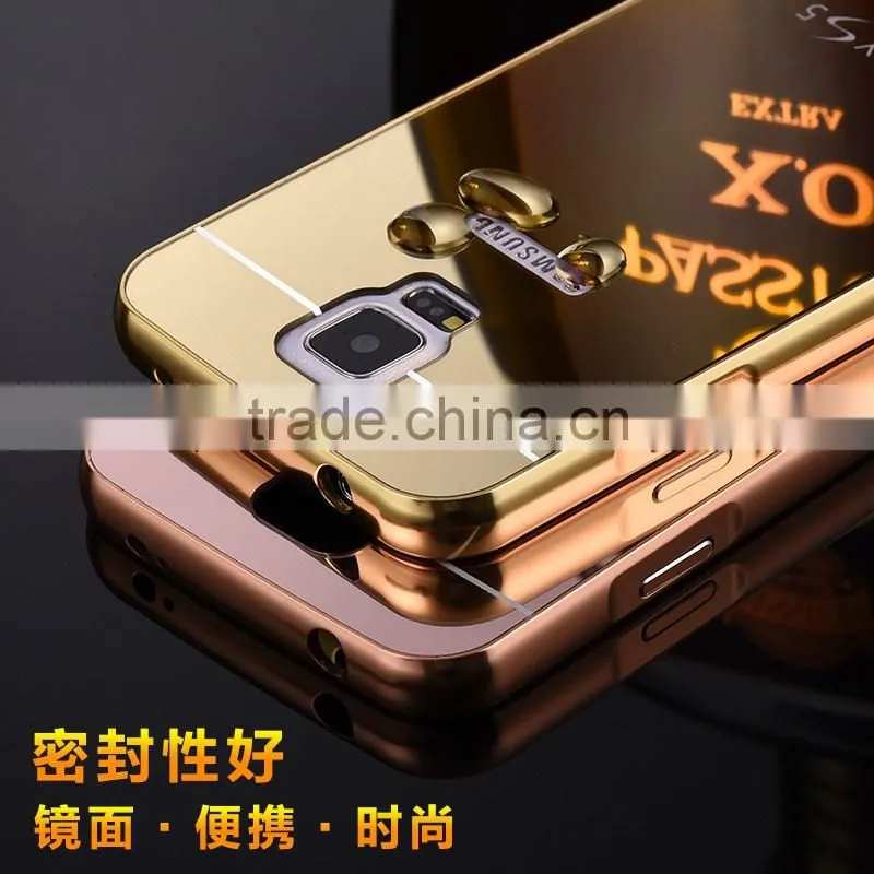 High Quality Fashion Gold Phone Case Bumper Mirror Case Cover For Samsung Galaxy S5