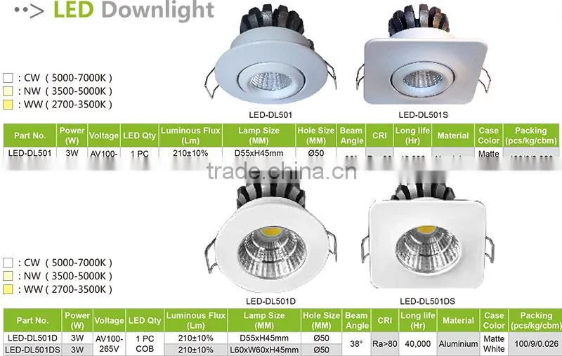 8 Inch 2700LM 30W Recessed COB LED Downlight With 200mm Hole Size