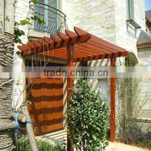 JFCG Weather Resisitent WPC Material Outdoor Pergola Outdoor Corridor