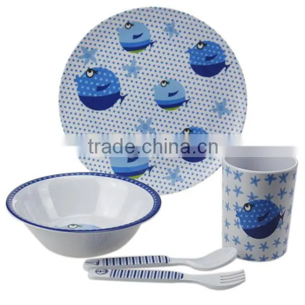 Fine design christmas luxury melamine baby flower pattern tableware
