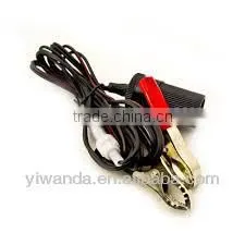 clip battery cable with car cigarette lighter socket