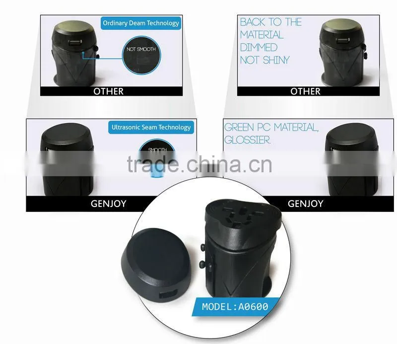 Multifunctional Compact USB Universal Power Plug Travel Adapter