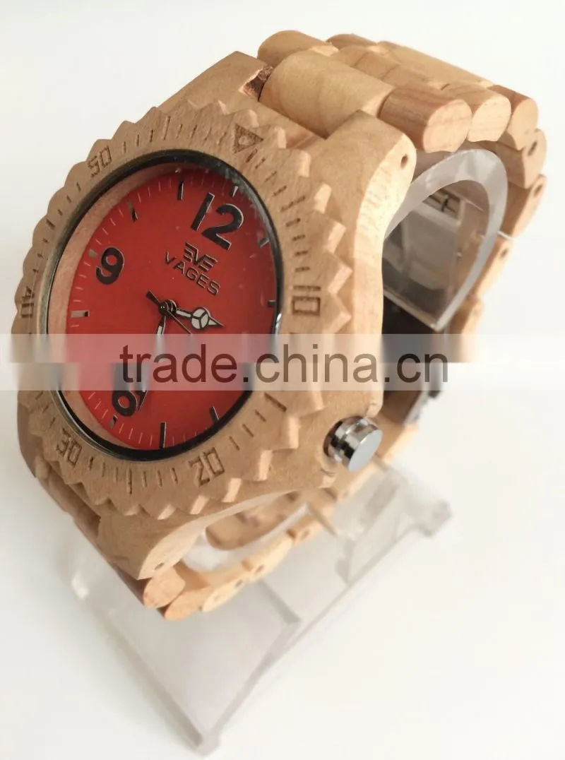 Vages watch wood wholesale retail wood bracelet watch in china
