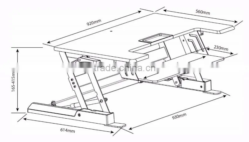 China manfacturer mobile computer desk