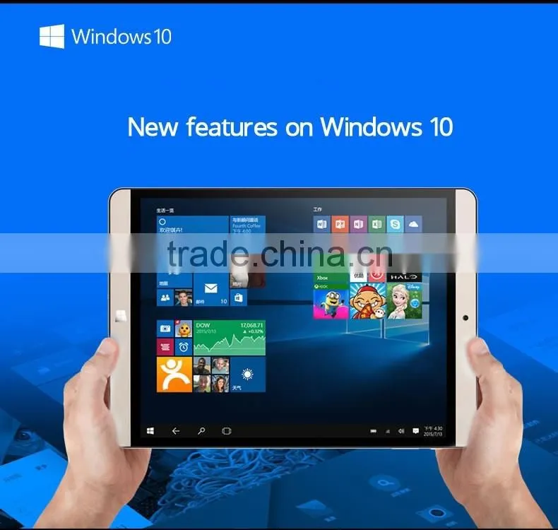 Bluetooth Wifi 9.7 Inch OEM Windows Intel Chip Tablet PC 2GB / 4GB DDR3 RAM 32GB / 64GB ROM Win10 Android 5.1 Dual System OS