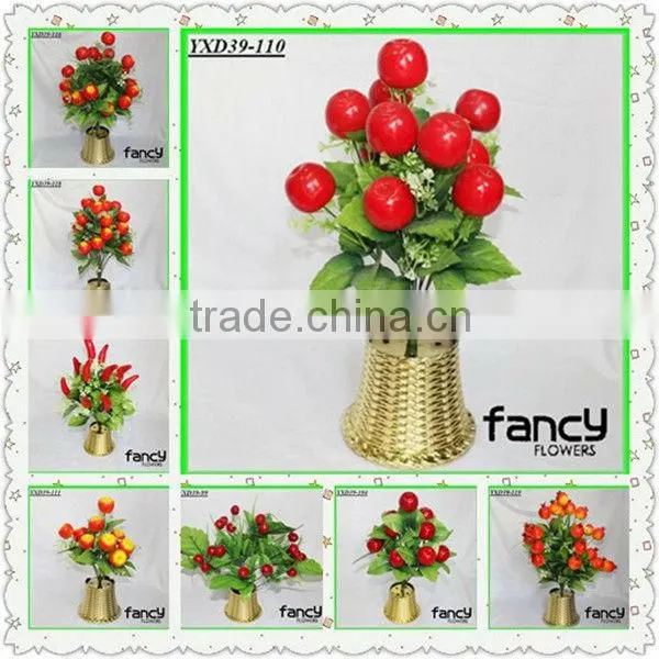 12 heads cheap mini artificial orange fruit plants